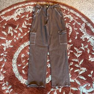 brown cargo dad jeans size: 3R store: hollister